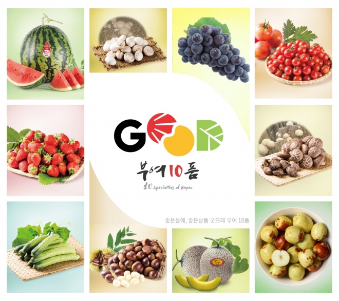 부여군이 육성하고 있는 10개 농산물인 부여 10품 이미지. 부여군 제공