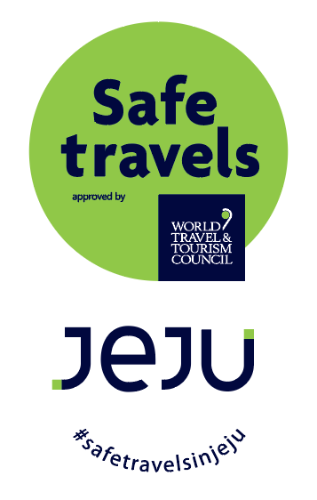 세계여행관광협회(WTTC) 안전여행 스탬프와 제주형 안전여행 스탬프. 제주관광공사 제공