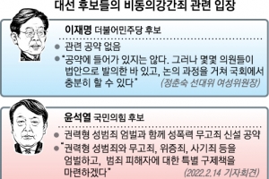 비동의 강간죄 공약 4인 4색… “페미 반작용에 이대남 눈치만 봐”