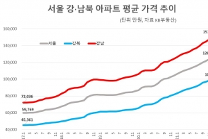 서울 강남지역 아파트 평균 15억원 넘어… 주택담보대출 금지 ‘무색’