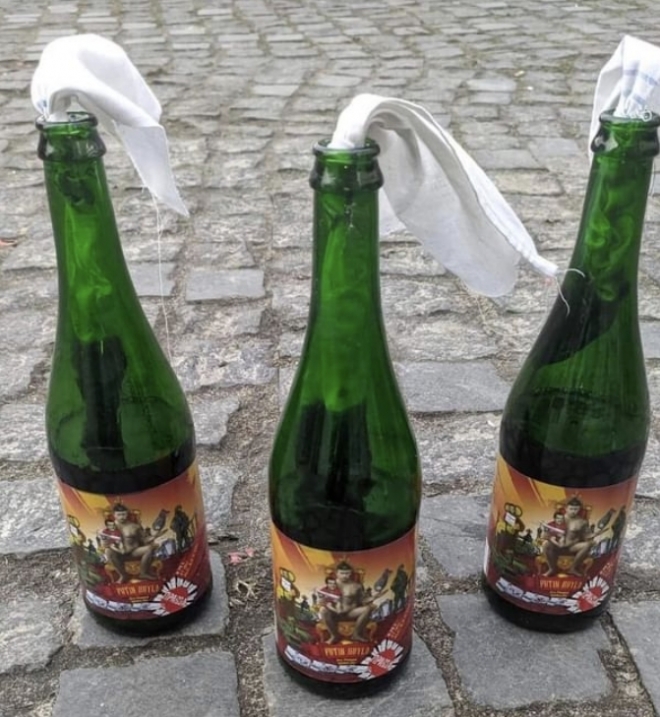 맥주 대신 화염병을 만드는 우크라이나의 한 맥주회사. 2022.03.01 인스타그램