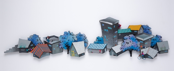 임희령 행복 7동 111.5 x 28cm Mixed media