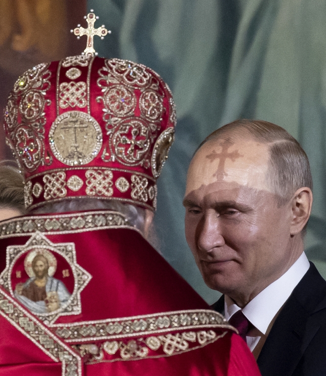 러시아정교회 수장과 만난 푸틴
