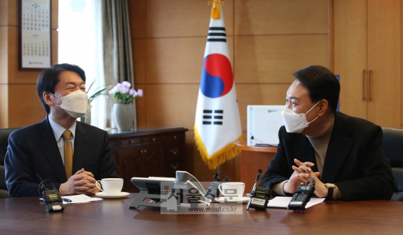 尹당선인·安위원장 인수위 첫 상견례
