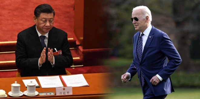 시진핑 중국 국가주석(왼쪽·AFP연합뉴스·2022.03.11), 조 바이든 미국 대통령(오른쪽·AP연합뉴스·2022.03.19)