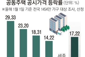 공시가 17% 상승… 1주택자 보유세 사실상 동결