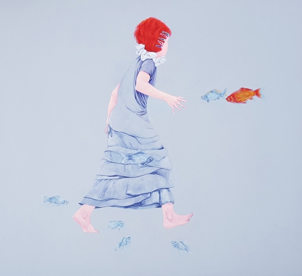 김경자,홍몽,134x122cm,Acrylic on panel,2022