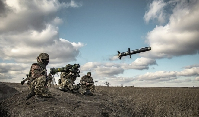 재블린 미사일 발사훈련을 하는 우크라이나군. 우크라이나 국방홍보원