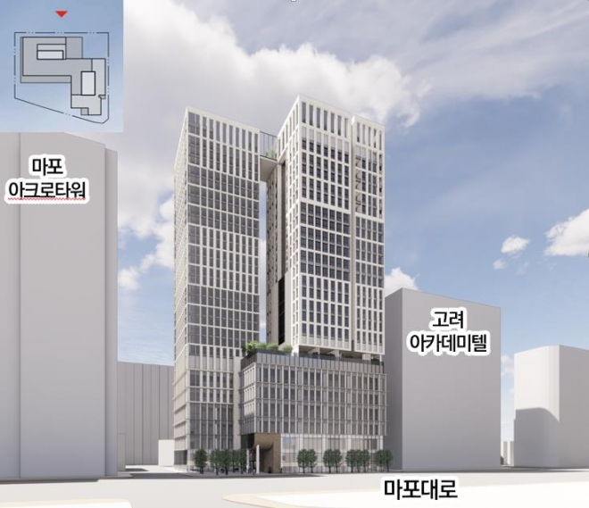 서울가든호텔 재개발 조감도(마포구 도화동 169-1 일대) 서울시 제공