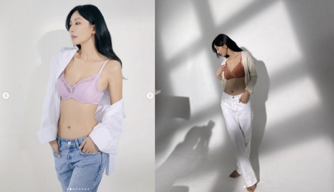 배우 김소연이 파격 노출로 팬들을 깜짝 놀라게 했다. SNS 캡처
