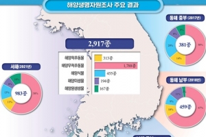 해수부, 국내 2917종 해양생명자원 확보… 4종은 세계 최초 발견