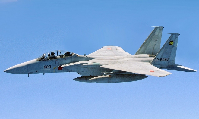 일본 항공자위대의 F15DJ 전투기. 위키피디아 캡처