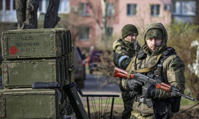 우크라이나 마리우폴에 진입한 체첸 병사들. 로이터 연합뉴스 자료사진