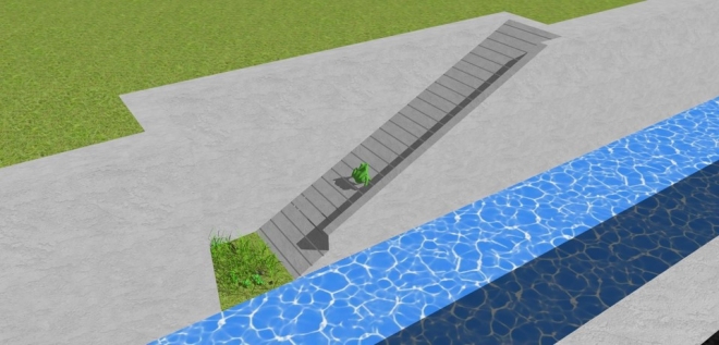 인공수로 탈출시설 조감도. 청주시의회 제공.