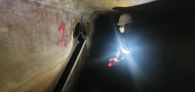 하수도 내 악취 물질 발산을 억제하는 ‘낙차완화시설’ 설치 모습. 서울 종로구 제공