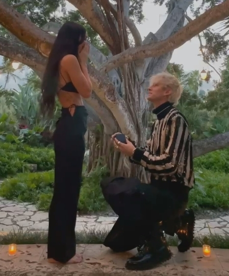 할리우드 배우 메간 폭스와 약혼자 머신 건 켈리