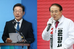 이재명 “여론조사 속으면 안돼” vs 윤형선 “힘있는 여당후보”