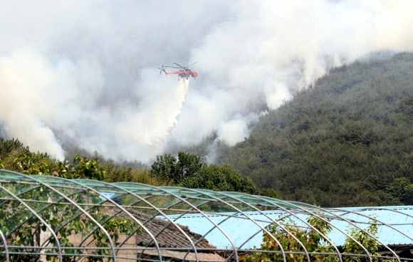 경남 밀양 산불 확산