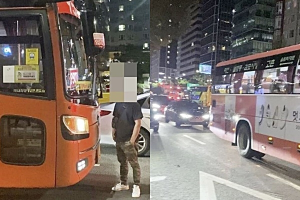 강남대로 버스 실랑이. 보배드림