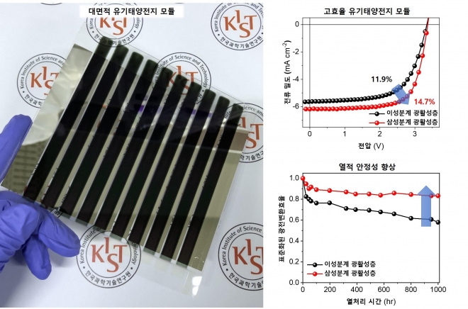 고효율 고안정성 유기태양전지와 관련 성능 측정치