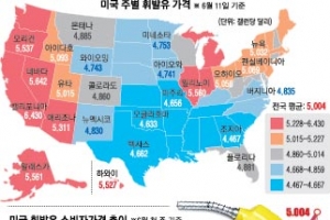 1년 만에 63% 치솟았다… 美 휘발유값 사상 처음 5달러 돌파