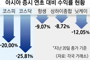 ‘亞 최대’ 20% 폭락 코스피… “수출 의존형 경제·가계빚의 역습”