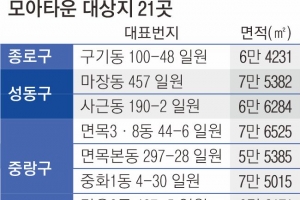 노후 저층 모아모아 아파트로… 서울시 ‘모아타운’ 21곳 선정