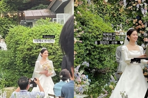 [포착] 장나라, 6세 연하 촬영감독과 결혼식 현장 공개