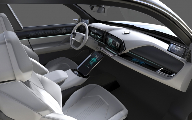 LG전자의 인포테인먼트 시스템이 탑재된 자동차의 디지털 콕핏(디지털화된 자동차의 내부 운전 공간). LG전자 제공