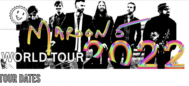 새로운 디자인으로 바뀐 마룬5(Maroon 5) 공식 홈페이지