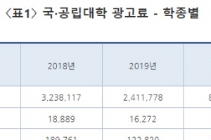 지난 5년간 가장 많은 광고료·홍보비를 지출한 대학은?