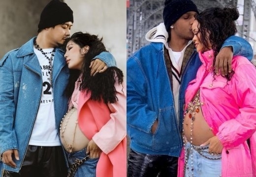 코미디언 김영희(38)가 파격적인 만삭 화보를 공개했다. SNS 캡처 