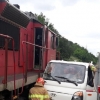 예천 건널목서 무궁화 열차·1톤 트럭 충돌…80대 운전자 부상