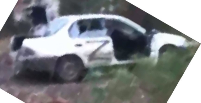 영상의 배경에 포착된 자동차. 러시아의 우크라이나 침공을 지지하는 ‘Z’ 표식이 새겨져 있다. 에릭 툴러 트위터