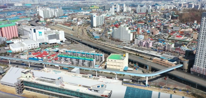 인천 만석 우회고가교 전경