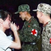 ‘비상방역전’ 임무 바치고 귀대하는 북한 인민군