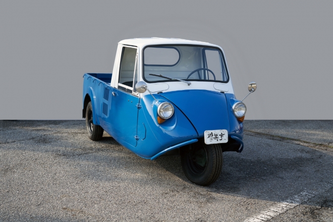 안산산업역사박물관이 소장하고 있는 기아 3륜 트럭 T600(경기도 등록문화재 5호)