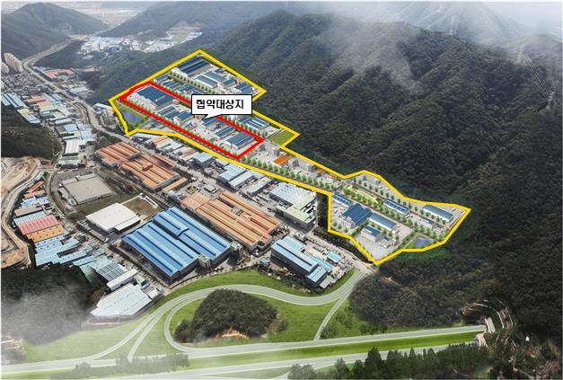 지메이코리아가 20206년까지 5200억원을 투자해 건립하는 지사글로벌 일반산단 내 물류센터. 부산시 제공