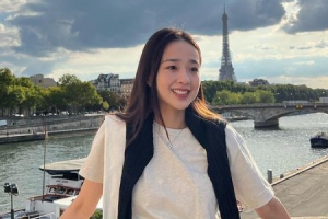 ‘9살 연상♥’ 손연재, 신혼여행서 행복한 미소 “고마워 파리”