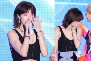 싸이 떠난 현아, 계약 만료 직전 무대서 눈물 쏟았다