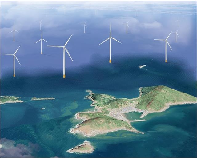 충남 보령시가 추진 중인 해상풍력발전단지 가상도. 군당국이 미사일 발사훈련과 레이더 등에 방해가 된다며 반대 입장을 내비쳐 난항이 예상된다. 보령시 제공