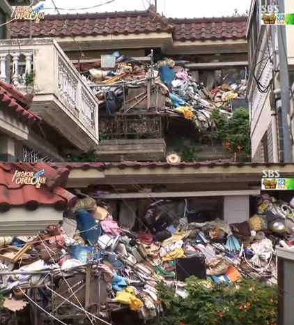 SBS 시사교양 프로그램 ‘순간포착 세상에 이런 일이’에 나왔던 광주 ‘쓰레기 집’. 방송캡처
