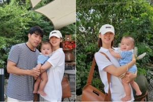 ‘신민철♥’ 혜림, 7개월 아들과 얼굴 크기 똑같네