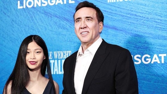 니콜라스 케이지(오른쪽)와 일본인 아내 시바타 리코. 로이터 연합뉴스