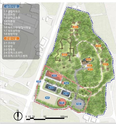 성주힐링승마체험장 사업계획도. 성주군 제공