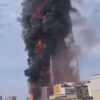 화염 휩싸인 中 42층 빌딩… “인명피해 없어”(영상)