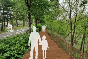 끊겨 있던 강남 탄천 산책로, 강둑 비탈길 우회하는 ‘묘수’