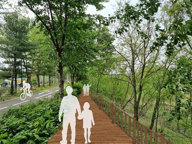 강남구 탄천 광평교~대곡교 사이 산책로 조성 후 예상도. 강남구 제공
