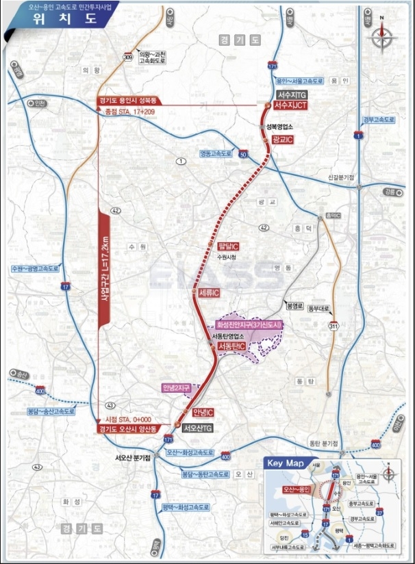 오용고속도로 위치도.