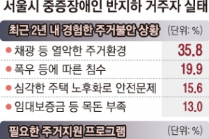 서울시 반지하 거주 중증장애인 공공임대 등 지상층 이주 돕는다